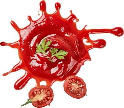 AI generated Tomato Splash with Fresh Parsley and Slices png