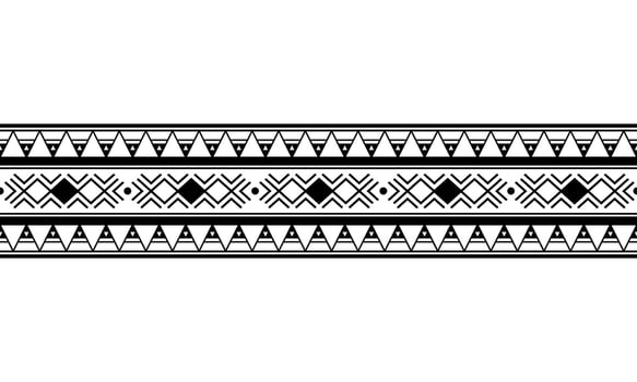 Maori polynesian tattoo bracelet. Tribal sleeve seamless pattern vector. Samoan border tattoo design fore arm or foot. Armband tattoo tribal. vector