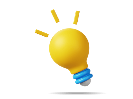 3D Render 3d light Bulb Realistic png
