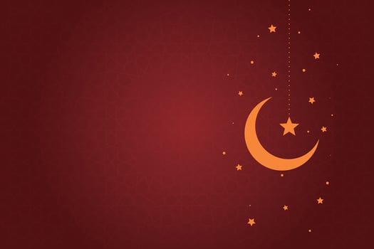 Ramadan, Eid al-Fitr, Islamic new year mosque background greeting card vector