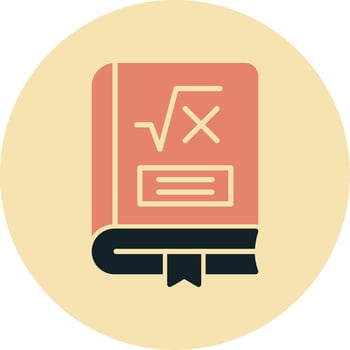 Maths Book Vector Icon