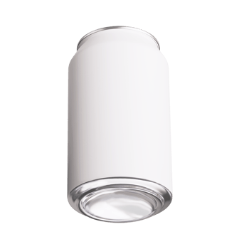 Blank metal can for beer or soda drink without background. Template for mockup png