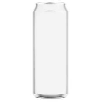 Blank metal can for beer or soda drink without background. Template for mockup png