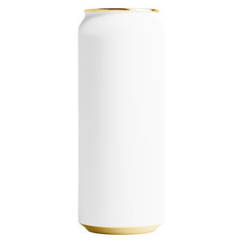 Blank metal can for beer or soda drink without background. Template for mockup png