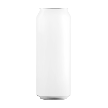 Blank metal can for beer or soda drink without background. Template for mockup png