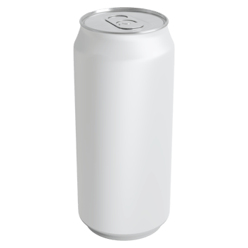 Blank metal can for beer or soda drink without background. Template for mockup png