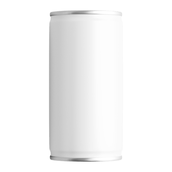 Blank metal can for beer or soda drink without background. Template for mockup png