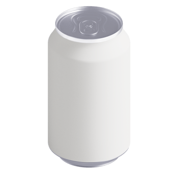 Blank metal can for beer or soda drink without background. Template for mockup png