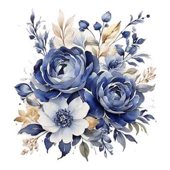 AI generated Digital oilpainted floral pattern design, Glitter flower Bouquet  design, Embossed flower pattern, Glossy flower painting design, Textile flower material design png