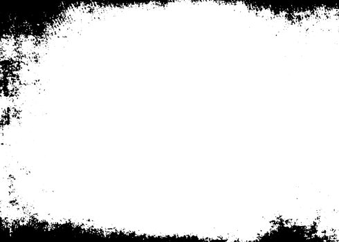 Grunge border texture background. Abstract frame overlay. PNG graphic illustration with transparent background.