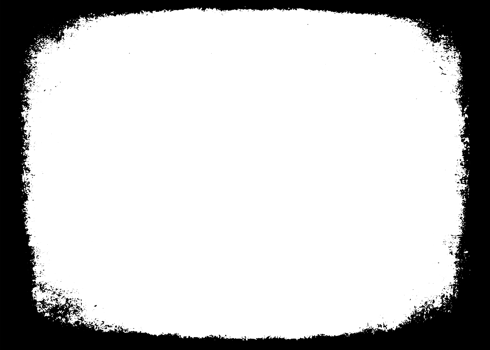 Grunge border texture background. Abstract frame overlay. PNG graphic illustration with transparent background.