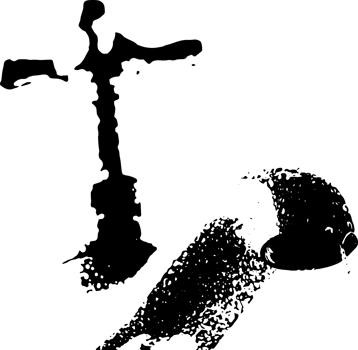 Rustic grunge texture with grain and stains. Abstract noise background. PNG graphic illustration with transparent background.
