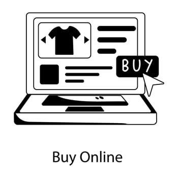 Trendy Buy Online vector