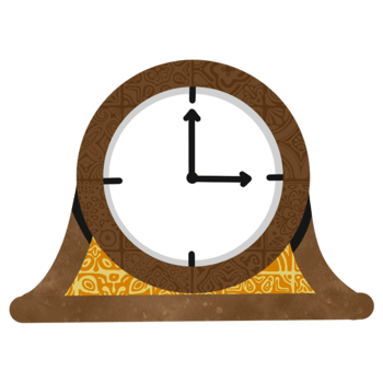 Vintage clock illustration png