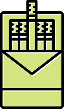 Cigarette pack Vector Icon