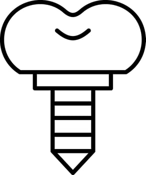 Dental Implant Vector Icon