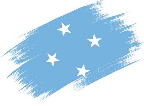 Micronesia flag  brush png