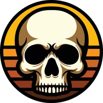 Skull bone skeleton design vector