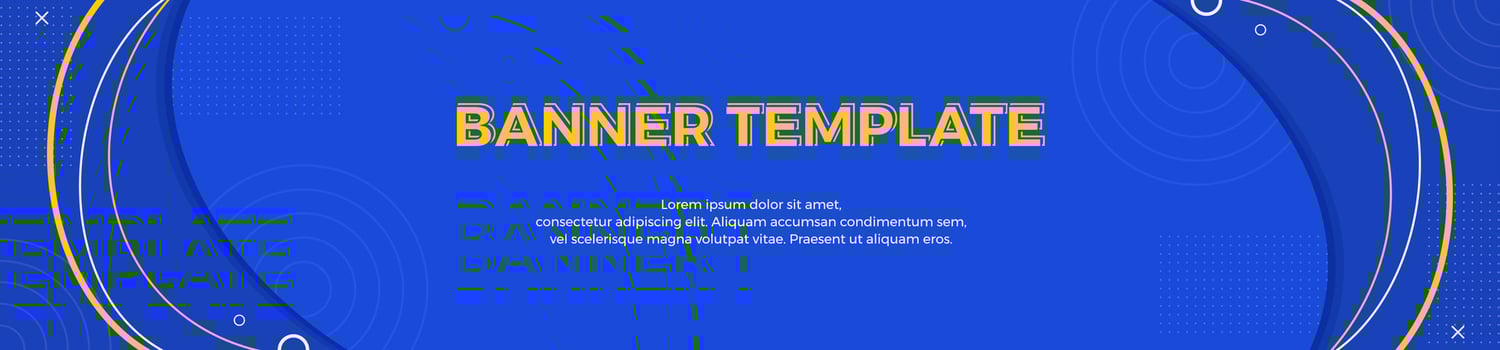 Blue Yellow Banner Template vector