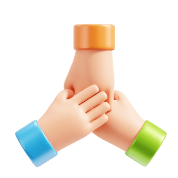 3D Teamwork icon on transparent background png