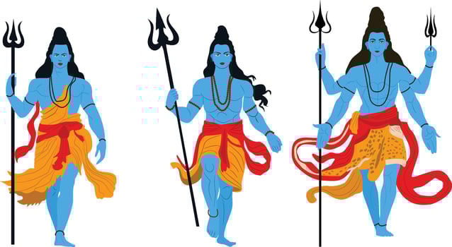 Shiva vector, Happy, Maha Shivratri, Illustration. Of Lord. Shiva, For  Trishula, Trident of  Hindu, Religion, festival, Indian God of  Message Om vector
