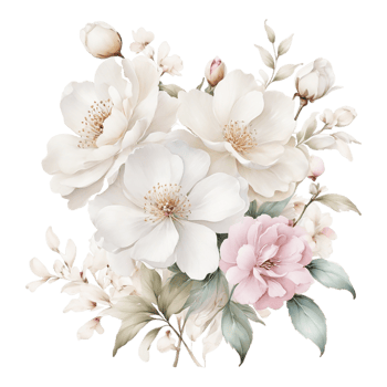 Digital oilpainted floral pattern design, Glitter flower Bouquet  design, Embossed flower pattern, Glossy flower painting design, Textile flower material design png