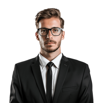 AI generated Man with glass isolated on transparent background png
