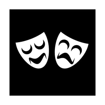 theater mask icon vector design templates