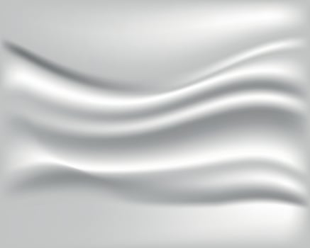 Abstract wavy fabric luxury texture, white silk fabric background with soft and smooth wave texture for banner background,  smooth satin cloth drapery and realistic 3d Illustration vector