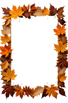 dry leaves frame border transparent background png