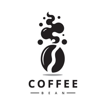 Coffee logo. Coffee bean logo. coffee shop illustration design elements vector. vector
