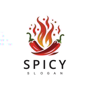 Hot Chili logo, Spicy Pepper logo designs template vector
