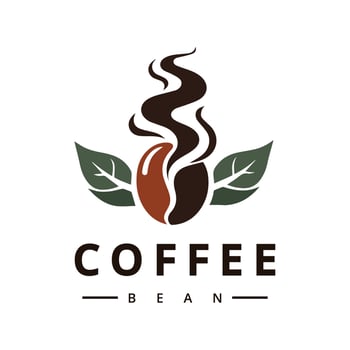 Coffee logo. Coffee bean logo. coffee shop illustration design elements vector. vector
