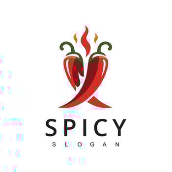 Hot Chili logo, Spicy Pepper logo designs template vector