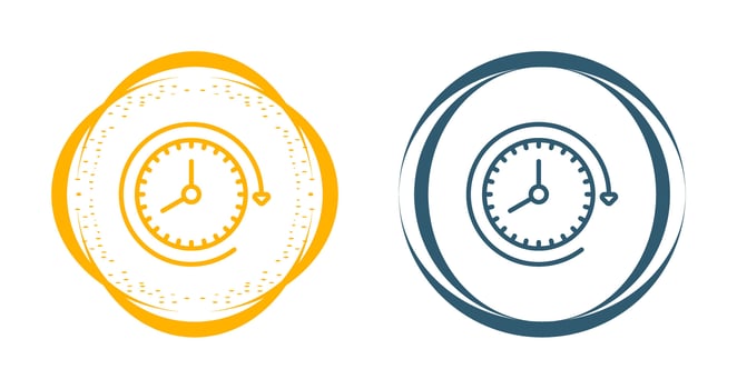 Clock with arrow Vector Icon
