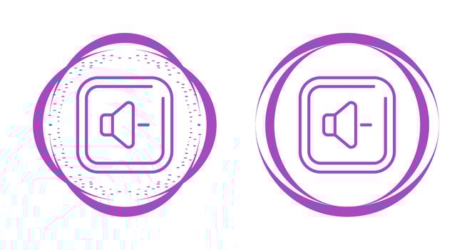 Volume Down Square Vector Icon