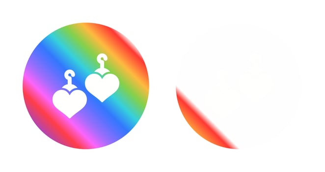 Heart Shaped Earrings Vector Icon