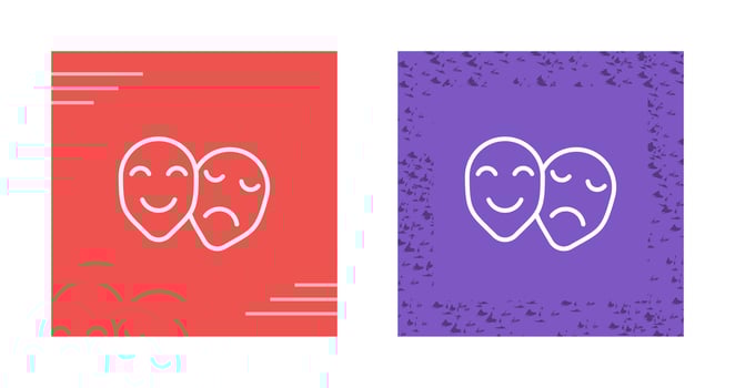 Theatre masks Vector Icon