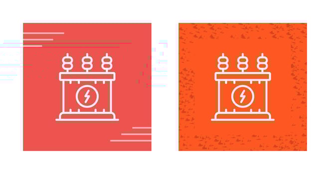 Power Transformer Vector Icon