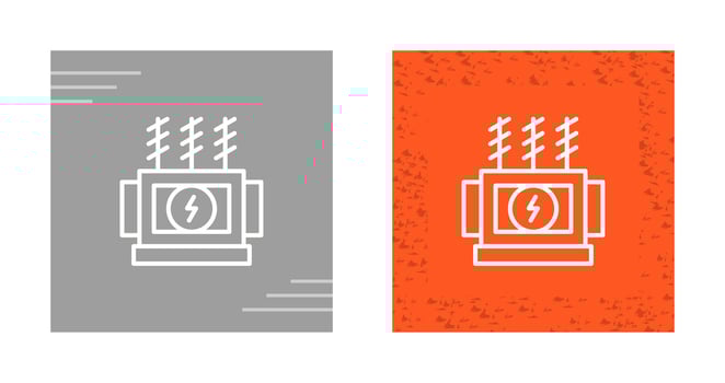 Power Transformer Vector Icon