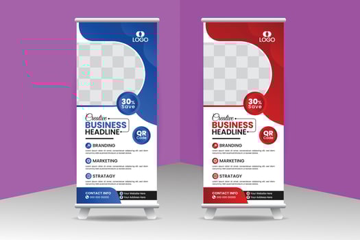 Modern business rack card design template. vector