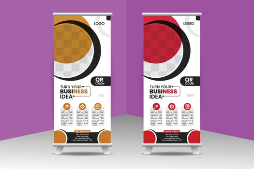 Corporate business rack card design template. vector
