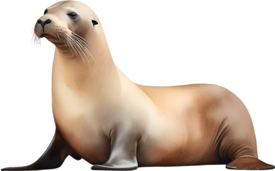 AI generated Sea lion, Watercolor painting of Sea lion. png