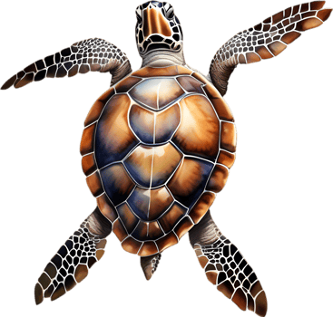 AI generated Sea Turtle, a Watercolor painting of a sea turtle. png
