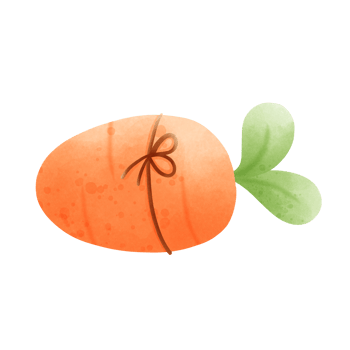 Carrot and bow png
