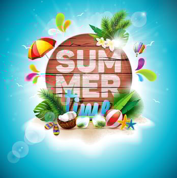 Hello summer banner vector