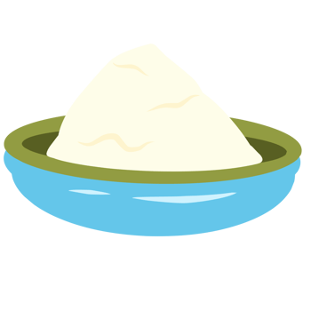 Bowl of cream cheese png