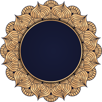 Ramadan Kareem Luxury Mandala frame. Luxury Mandala Round frame Arabic Islamic east style. Arabic Calligraphy. Golden Frame. Ramadhan Mubarak. Oriental Mandala wedding frame PNG. png