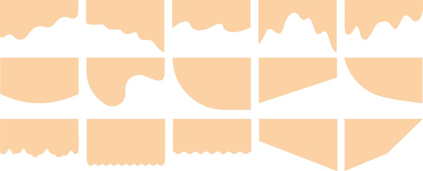 Separator header for App Website, Banners or Posters. Abstract Design Elements for Top and Bottom. Template curve lines. vector