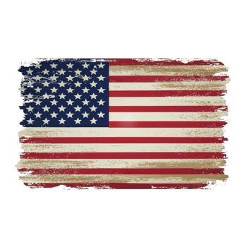 AI generated usa graphic in flag colors png